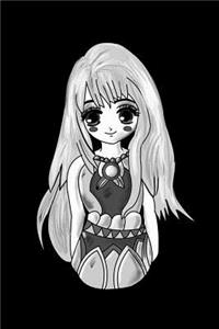 Cute Black And White Anime Girl: Weekly Planner