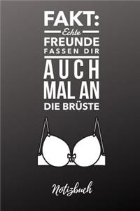Echte Freunde Fassen Dir Auch Mal an Die Brüste Notizbuch