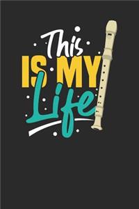 This Is My Life: Flutes Notebook, Graph Paper (6" x 9" - 120 pages) Musical Instruments Themed Notebook for Daily Journal, Diary, and Gift