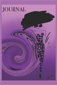 Journal with Lady in Big Hat