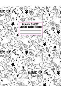 Blank Sheet Music Notebook