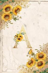 Vintage Sunflower Notebook