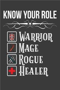 Know Your Role Warrior Mage Rogue Healer