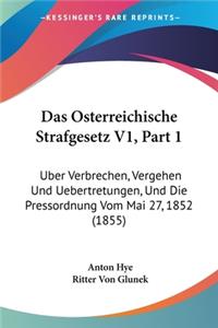 Osterreichische Strafgesetz V1, Part 1