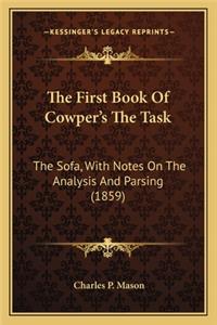 First Book Of Cowper's The Task