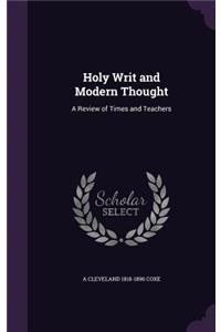 Holy Writ and Modern Thought