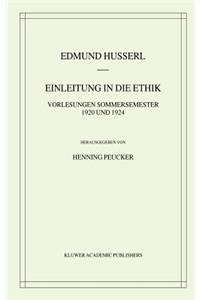 Einleitung in die Ethik