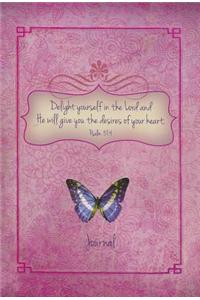 Butterfly (Pink) - Large Hard Cover Journal