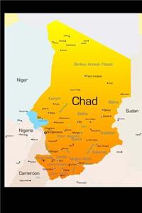 Map of Chad Journal: 150 Page Lined Notebook/Diary