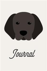 Journal: Cute Black Lab Journal, Dog Notebook, Puppy Diary, 6"x9" Lined Pages, 150 Pages