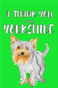 A Thank You To My Yorkshire