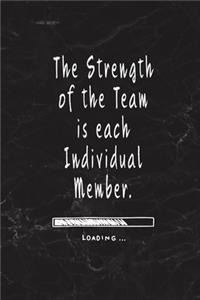 The Strength of the Team is each Individual Member.