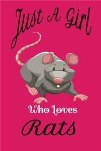 Just a Girl Who Loves rats- rats notebook pink