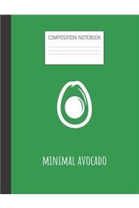 minimal avocado Composition Notebook