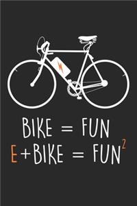 Bike: E-Bike Electric Bike Biking Jokes Notebook 6x9 Inches 120 lined pages for notes Notebook 6x9 Inches - 120 lined pages for notes, drawings, formulas 