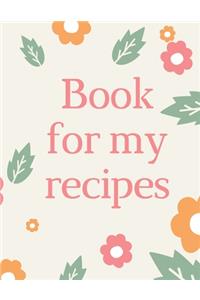 Book For My Recipes