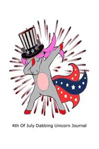 4th Of July Dabbing Unicorn Journal