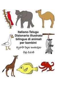 Italiano-Telugu Dizionario illustrato bilingue di animali per bambini