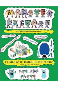Cut and Paste Worksheets PDF (Cut and paste Monster Factory - Volume 1)