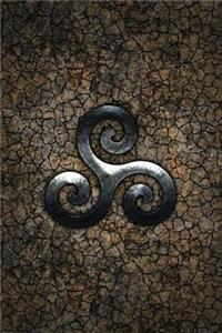 Monogram Triskele (Neopaganism) Notebook