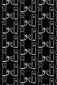 Journal Notebook For Cat Lovers Funny Tall Cats Pattern 2