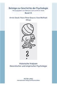 Historische Analysen Theoretischer Und Empirischer Psychologie
