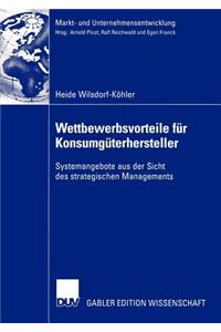 Wettbewerbsvorteile Für Konsumgüterhersteller