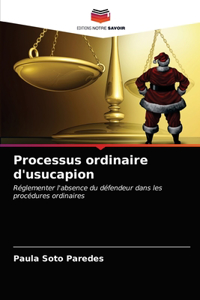 Processus ordinaire d'usucapion