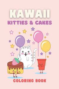 Kawaii Kitties and Cakes Coloring Book