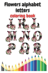 Flowers alphabet letters coloring book