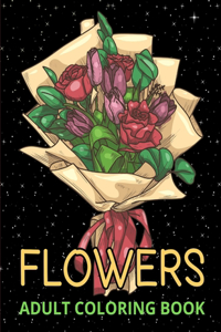 Flowers Adult Coloring Book