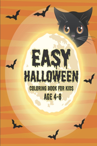Easy Halloween coloring book for kids age 4-8