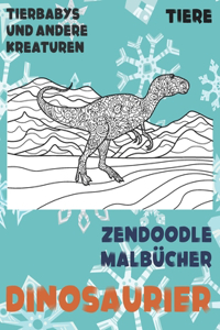 Zendoodle Malbücher - Tierbabys und andere Kreaturen - Tiere - Dinosaurier