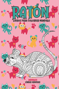 Libros para colorear Mandala - Líneas gruesas - Animales - Ratón