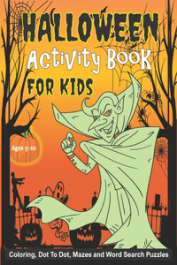 Halloween Activity Book for Kids Ages 5-10