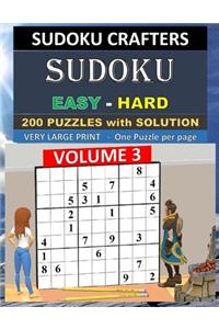 SUDOKU Easy - Hard - 200 PUZZLES WITH SOLUTION