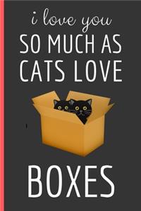 I Love You As Much As Cats Love Boxes