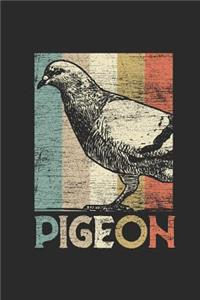 Pigeon Retro: Pigeons Notebook, Blank Lined (6 x 9 - 120 pages) Animal Themed Notebook for Daily Journal, Diary, and Gift