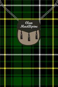 Clan MacAlpine Tartan Journal/Notebook