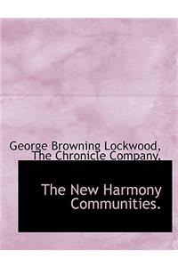 The New Harmony Communities.