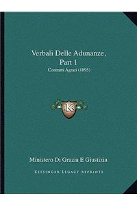 Verbali Delle Adunanze, Part 1