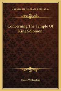 Concerning The Temple Of King Solomon