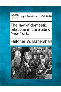 law of domestic relations in the state of New York.