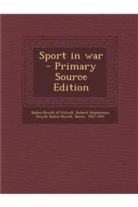 Sport in War - Primary Source Edition