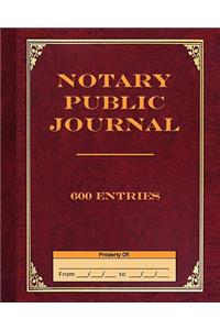 Notary Public Journal 600 Entries