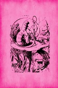 Alice in Wonderland Journal - Alice and the Caterpillar (Pink)