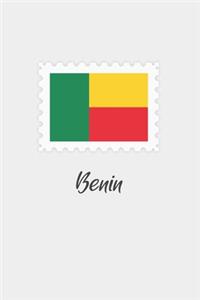 Benin flag minimalist notebook: Country national flag travel journal notebook