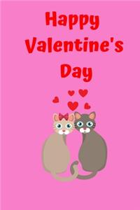 Happy Valentine's Day Gift for Cat Lovers, Notebook journal Cute Cats Valentine's Day Gift
