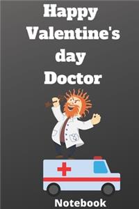 Happy valentine's day doctor notebook