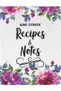 Blank Cookbook Recipes & Notes